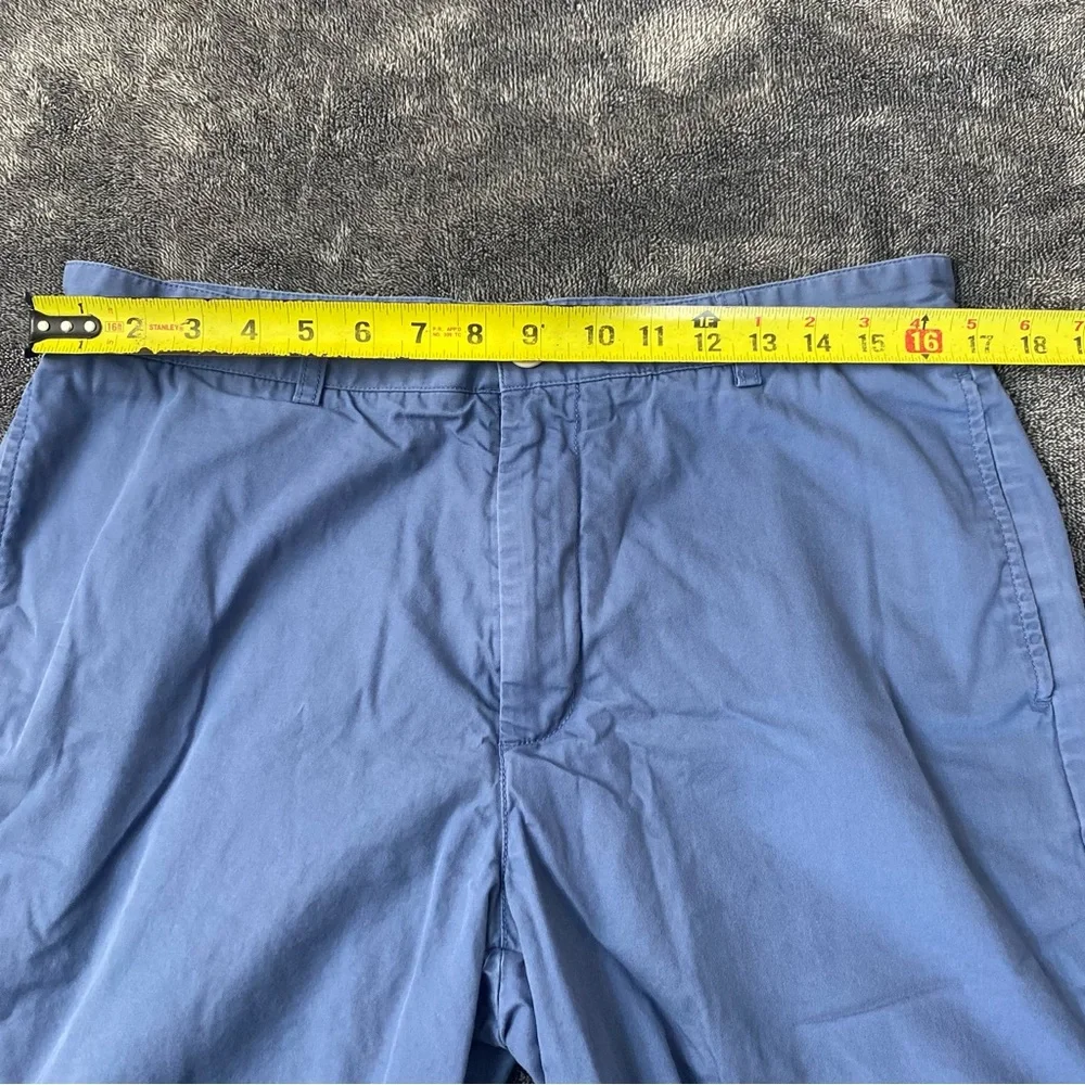 Vineyard Vines 100% Cotton Men's Dusty Blue Flat Front Preppy Style Shorts SZ 34